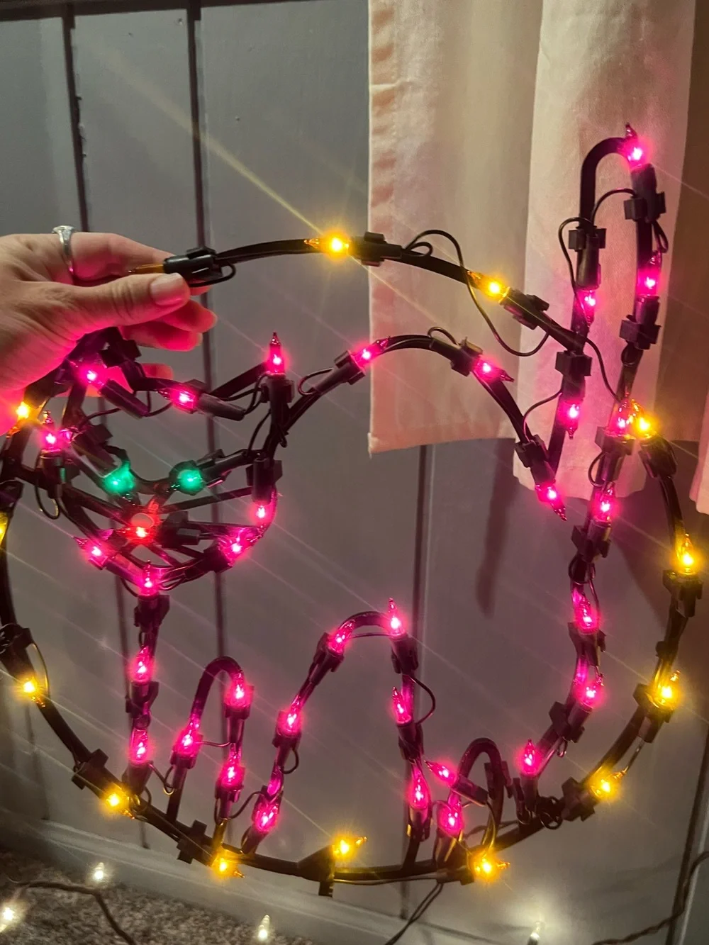 Vintage Seasons Dazzlers LightUp Cat Halloween Silhouette